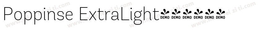 Poppinse ExtraLight字体转换